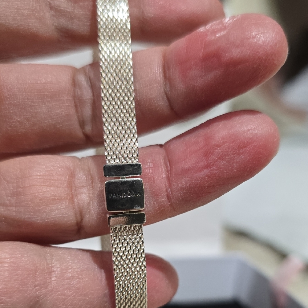 Pandora Silver Mesh Bracelet. NWT - Picture 2 of 7